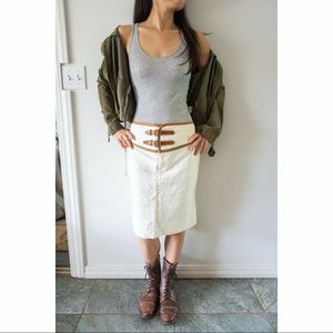 Ralph Lauren classic cotton linen belted skirts